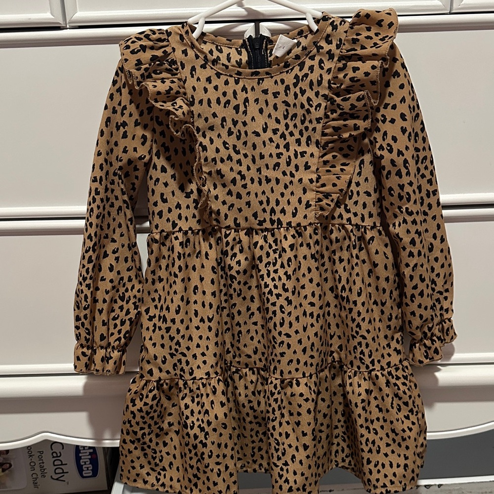 SHEIN Leopard Print Kids Dress